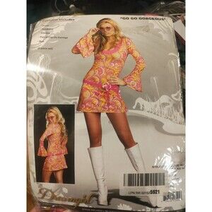 Halloween Dreamgirl Costumes Size M Go Go Gorgeous 70s Hippie Size M